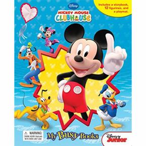 DISNEY MICKEY MOUSE CLUBHOUSE  MOUSEKA FUN  MY BUSY BOOKS  미니피규어 12개.._P068975123