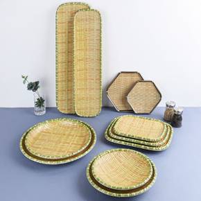 감성 주방용품 대나무 무늬 채반 식기 모음