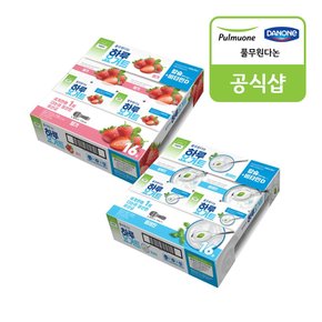 [풀무원다논] 하루요거트 컵 48개 골라담기 (80gX16입X3) / 딸기,플레인