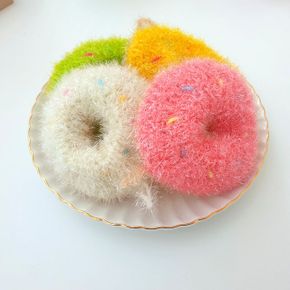 주방 아크릴수세미 손뜨개 풍성한거품 도넛수세미 X ( 4매입 )