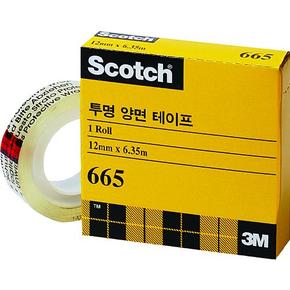 스카치 투명 양면테이프 리필 665R 12mm x 6.35M 3M .
