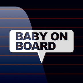 캐찹 자동차스티커 말풍선 Baby on Board 03
