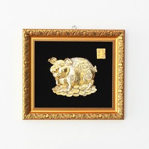 (khhl180)황금돈 돼지 액자 (중)