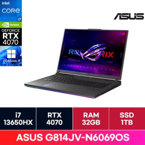 ASUS ROG G814JV-N6069OS 13세대 i7 13650HX RTX4060 게이밍노트북(WIN11/32G/1TB) on