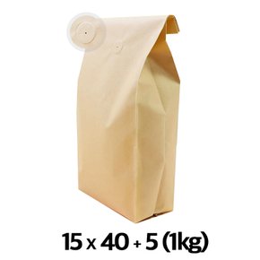 이지포장 종이 크라프트 M방 스탠드 원두 커피 봉투 1kg 50매 아로마 밸브
