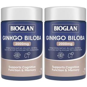 호주직구 Bioglan 바이오글랜 징코 빌로바 2000mg 100타블렛 2팩