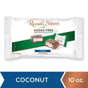 Russell Stover러셀  스토버  스테비아  함유  무설탕  코코넛  초콜릿  사탕  284g
