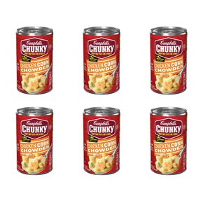 [해외직구]캠벨 수프 청키 치킨 콘 차우더 533g 6팩 Campbells Soup Chunky Chicken Corn Chowder 18.8oz