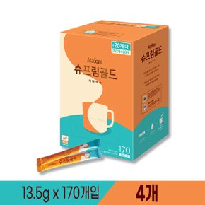 동서 맥심 슈프림골드 13.5g 170개입 4개 커피믹스 깊고진한 고소한향 부드러운맛