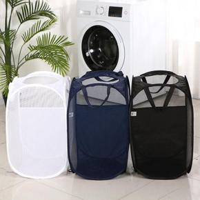대용량 편리한 메쉬 빨래바구니 세탁망 접이식 틈새 수납 여행 수건 걸레 인형 정리 자취