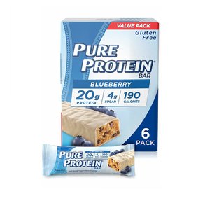 [해외직구]Pure Protein Bar Greek Yogurt Blueberry 퓨어 프로틴바 그릭 요거트 블루베리 50g 6입