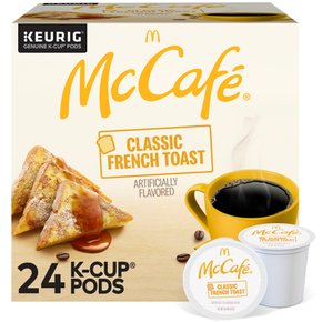 [해외직구] McCafe  클래식  프렌치  토스트  커피  큐리그  1인용  K컵  포드  24개