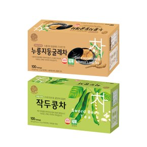 송원 작두콩차 100T +누룽지둥굴레차 100T (200T)