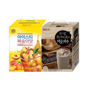 송원 복숭아 아이스티 70T +담터 검은콩 참깨 흑미 미숫가루 40T (에이드)