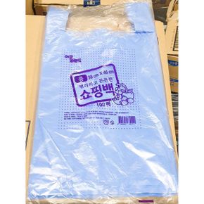 에코프랜드 비닐쇼핑백파란색 비닐 중 38x46cm 100매 X ( 2세트 )