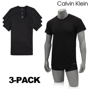 CK 남성 라운드넥 반팔 티셔츠 BLACK 3PACK SET