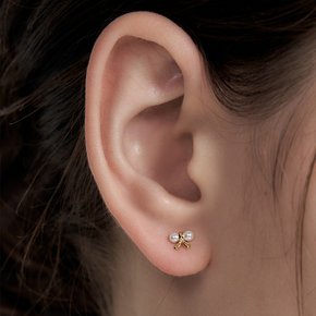 [태연 착용][sv925]sweet mini ribbon earring