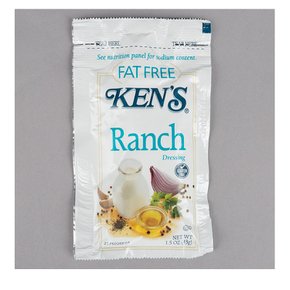 [해외직구]켄즈 푸드 무지방 랜치 드레싱 패킷 43g 60팩 Kens Foods Fat Free Ranch Dressing Packet 1.5oz