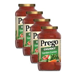 [해외직구] Prego 프레고 청키 가든 콤보 토마토 스파게티 소스 673g 4팩