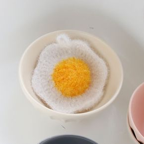 계란 후라이 수세미 예쁜 모양 디자인 설거지 용품