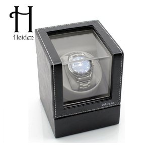 [Heiden] 하이덴 버사 엘리트 싱글 와치와인더 VR001-Black leather 명품 시계보관함 1구 화이트 스티치