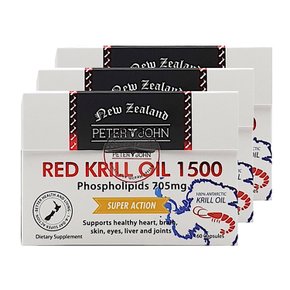 피터앤존 레드 크릴오일 Red Krill Oil 1500 60캡슐x3