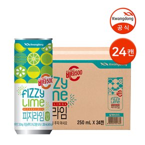 (소비기한 24/08/29) 광동 비타500 피지라임 250ml 24캔 / 블렌딩 스파클링 음료 탄산음료 비타음료