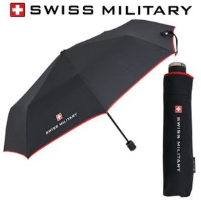 [스위스 밀리터리] 3단 수동 레드 바이어스 우산