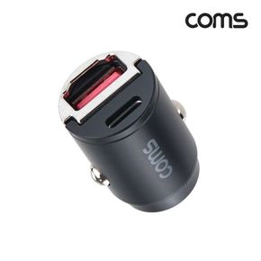 (COMS) 차량용 시거잭 고속충전기 2포트(C타입+USB)