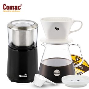핸드드립 홈카페 2종세트(DN9/ME2) 커피그라인더+드립세트[커피용품/커피서버/커피드리퍼/커피필터]