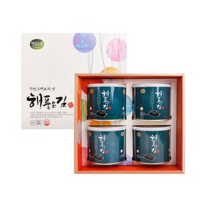 프리미엄 곱창돌김 해품은김 4캔 축복선물세트 / 쇼핑백동봉