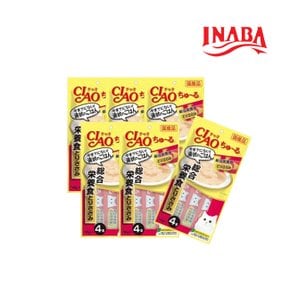 이나바 고양이간식 차오츄루 SC-148 종합영양식 닭가슴살 56G 6팩