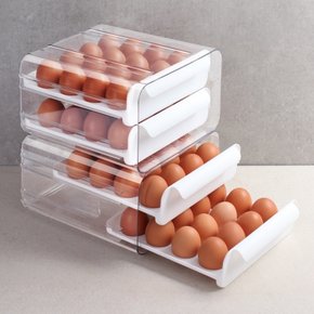 구디푸디 투명 2단 32구 계란 보관함 냉장고 정리 에그 트레이