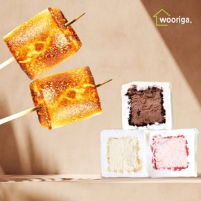 구워먹는 마시멜로우 아이스크림 6개  (초코맛,딸기맛,바닐라맛,...