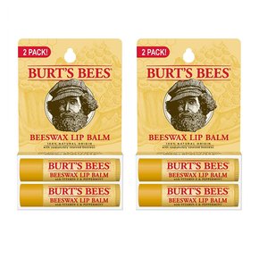 [해외직구]버츠비 비왁스 립밤 2입 2팩 Burts Bees Lip Balm Beeswax