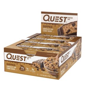 Quest®퀘스트® 딥 프로틴 바 - 초콜릿 칩 쿠키 도우 (12바)