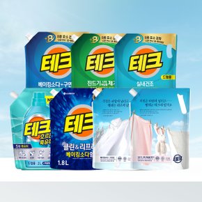 LG생활건강 테크 세탁세제 리필 모음전(베구/실내건조/진드기제거/호르몬특유취)