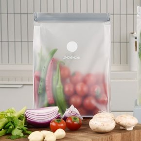 에코코 다회용 재사용 세척가능 냉장 냉동 지퍼백 2500ml 2입 2SET