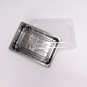 [BP] 사각 PS 초밥 접시 XYW-03(실버) / 뚜껑포함 1박스 400세트