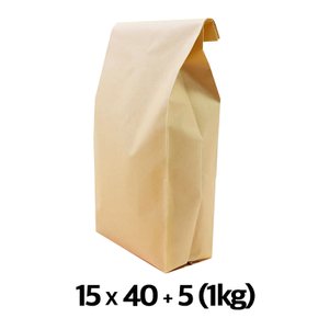 이지포장 종이 크라프트 M방 스탠드 원두 커피 봉투 1kg 50매 기본형