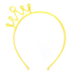 PVC왕관머리띠(옐로우) 생일 파티 축하 촬영 소품