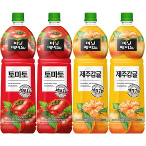 코카 미닛메이드 토마토 1.5L 2개+제주감귤 1.5L 2개 / 총 4개