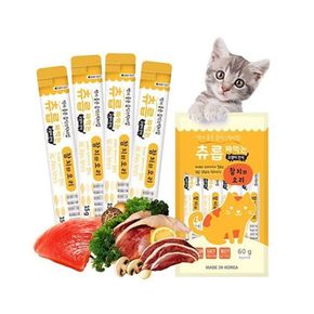 고양이간식 츄릅 참치와오리 60g 습식간식 스틱