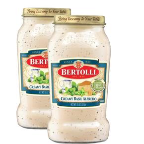 미국직구 Bertolli 베르톨리 크리미 바질 알프레도 소스 숙성 파마산 치즈 함유 425g 2팩