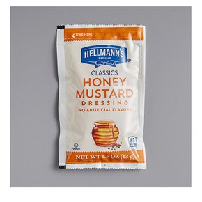 [해외직구]헬만스 허니 머스타드 드레싱 43g 102팩 Hellmanns Honey Mustard Dressing Packet 1.5oz