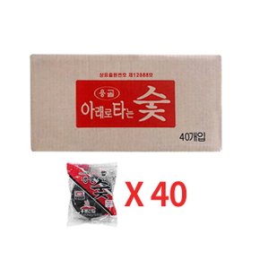[공식몰] 아래로타1P BOX 40봉 바베큐 숯 야외 캠핑 숯 구이용 펜션 식당 도매 착화탄