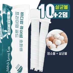 바디럽퓨어썸샤워기 살균효과+염소볼 호환필터 10+2덤