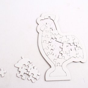 종이퍼즐 닭 26P 1개 그리기 도형 그림 조각 맞추기 모양 퍼즐 만들...