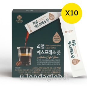 맥널티 리얼 에스프레소 샷 액상 스틱 커피 30개 X 10