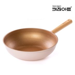 키친아트 골드플렉스 인덕션 이노블 코팅 통주물 궁중팬 웍 28cm